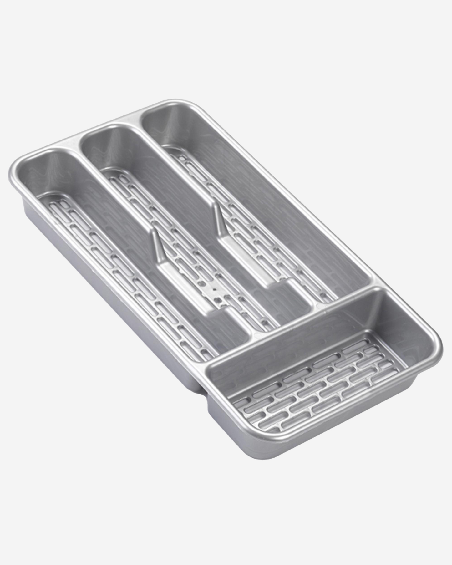 Plastic Forte Cutlery Tray Classic Silver Grey