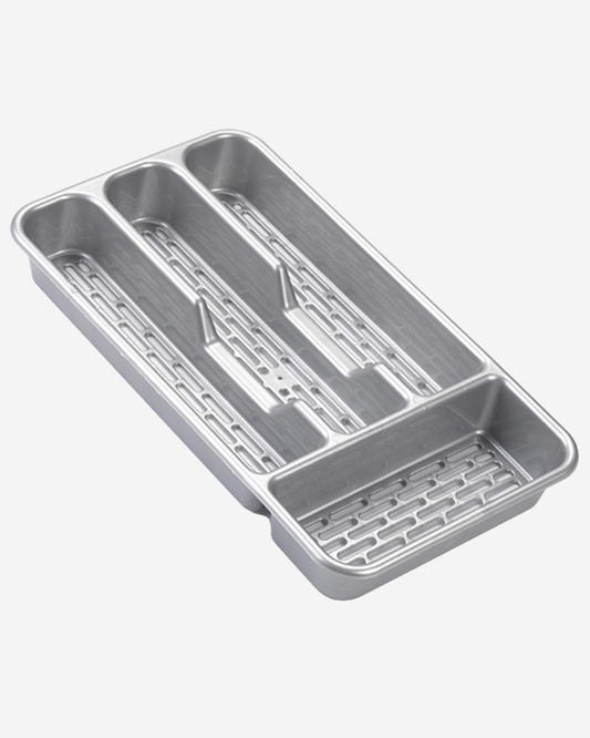 Plastic Forte Cutlery Tray Classic Silver Grey