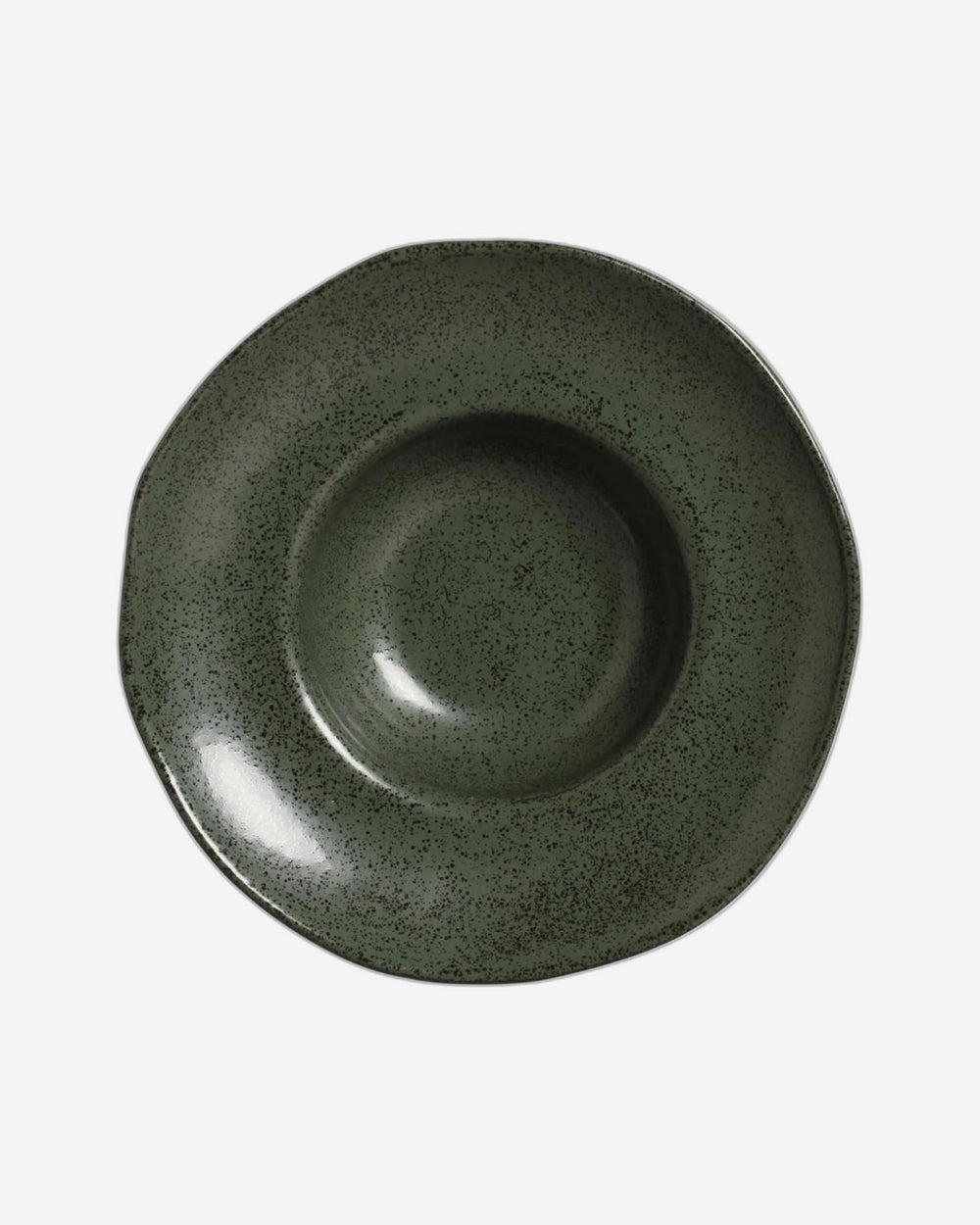 ORGANIC DEEP RIM PLATE STONEWARE 28x6.5CM 450ML GREENERY MADE IN BRAZIL
