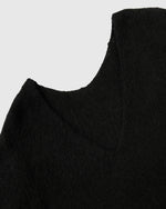 سترة موهير بلند برقبة على شكل حرف V