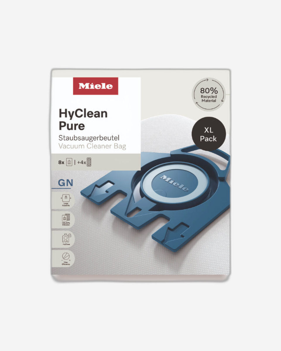 أكياس المكنسة الكهربائية الأصلية Miele HyClean Pure - 12497870 GN XL