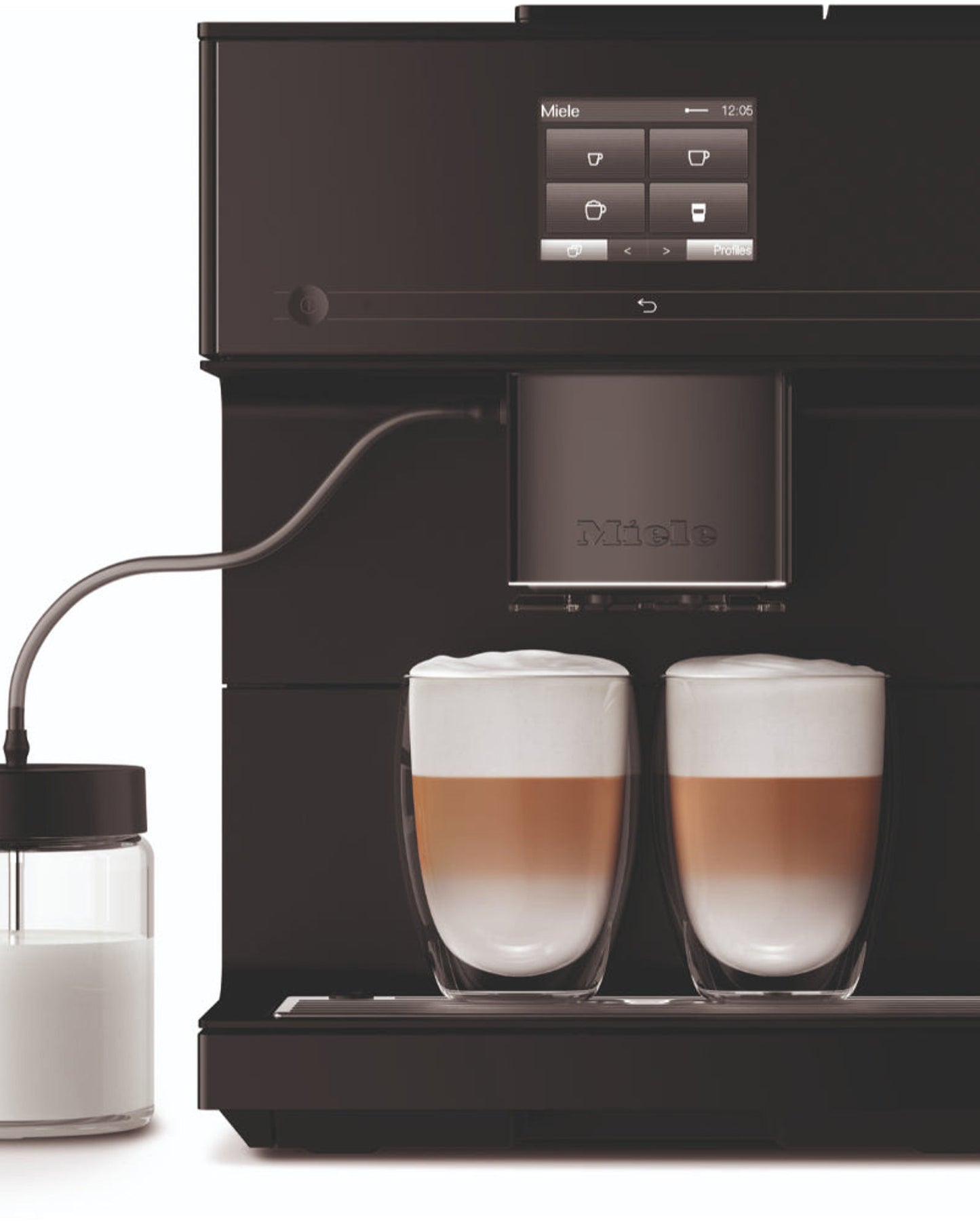 ماكينة صنع القهوة Miele Countertop إصدار 125 مع خاصية اختيار القهوة وإزالة الترسبات تلقائيًا CM 7750 GB OBSW/MATT