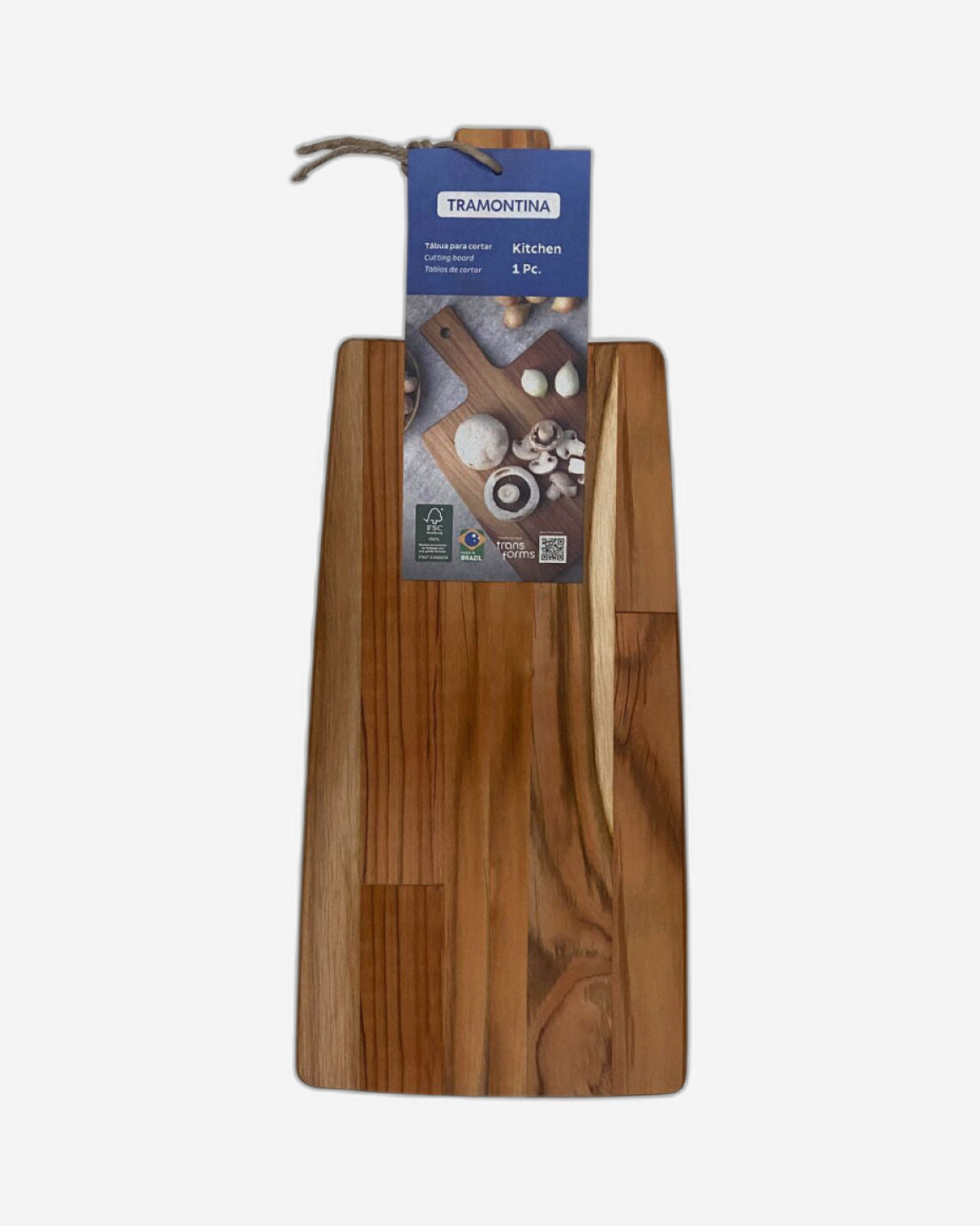 لوح خبز ترامونتينا من خشب الساج FSC بمقبض 48 × 19