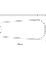 لوح تقديم ترامونتينا برازيل بروفانس، مقاس 48×19 سم، مصنوع من خشب الساج، مطلي بزيت معدني