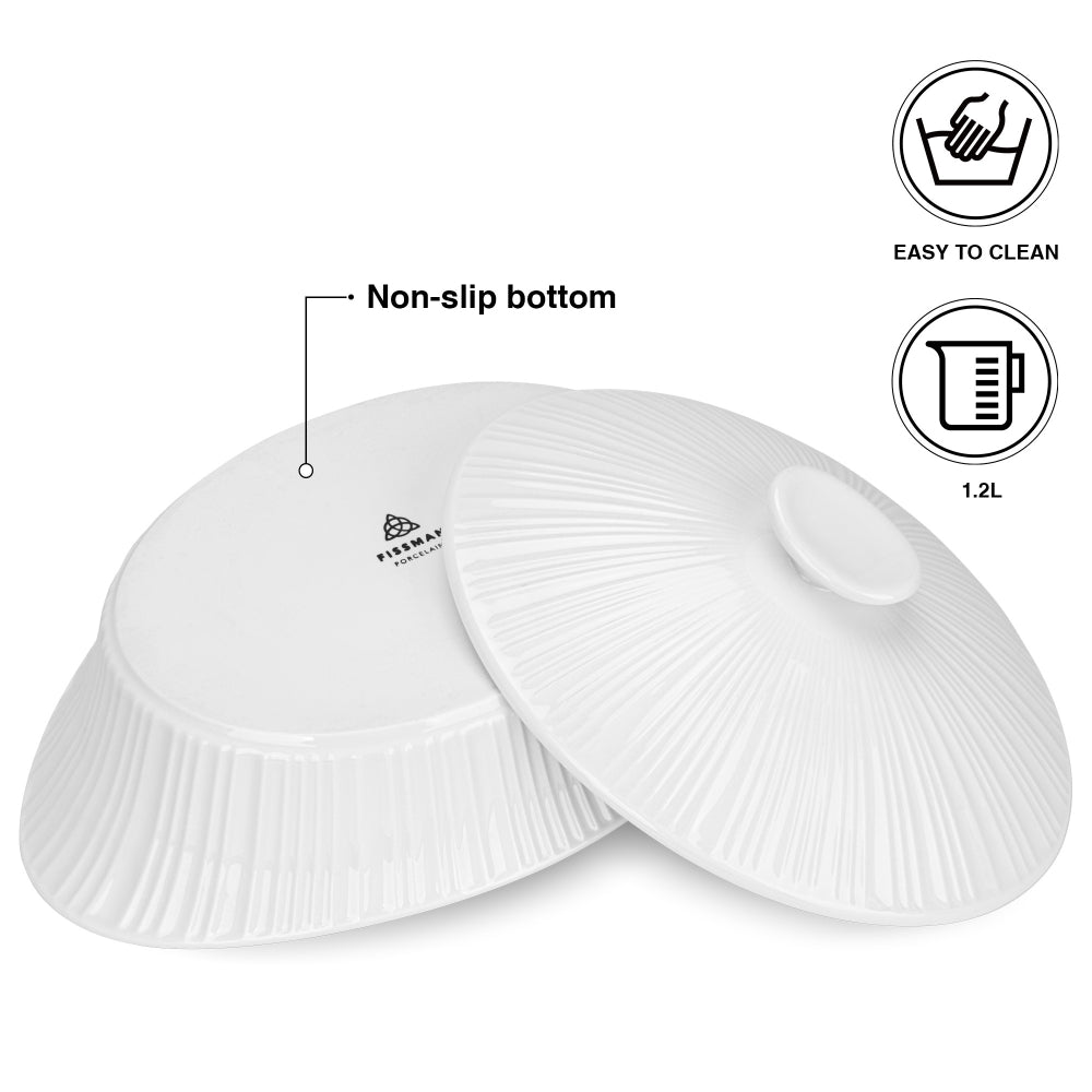 صينية خبز فيسمان، صينية خبز بيضاوية الشكل، 25×21.5×8 سم/1.2 لتر