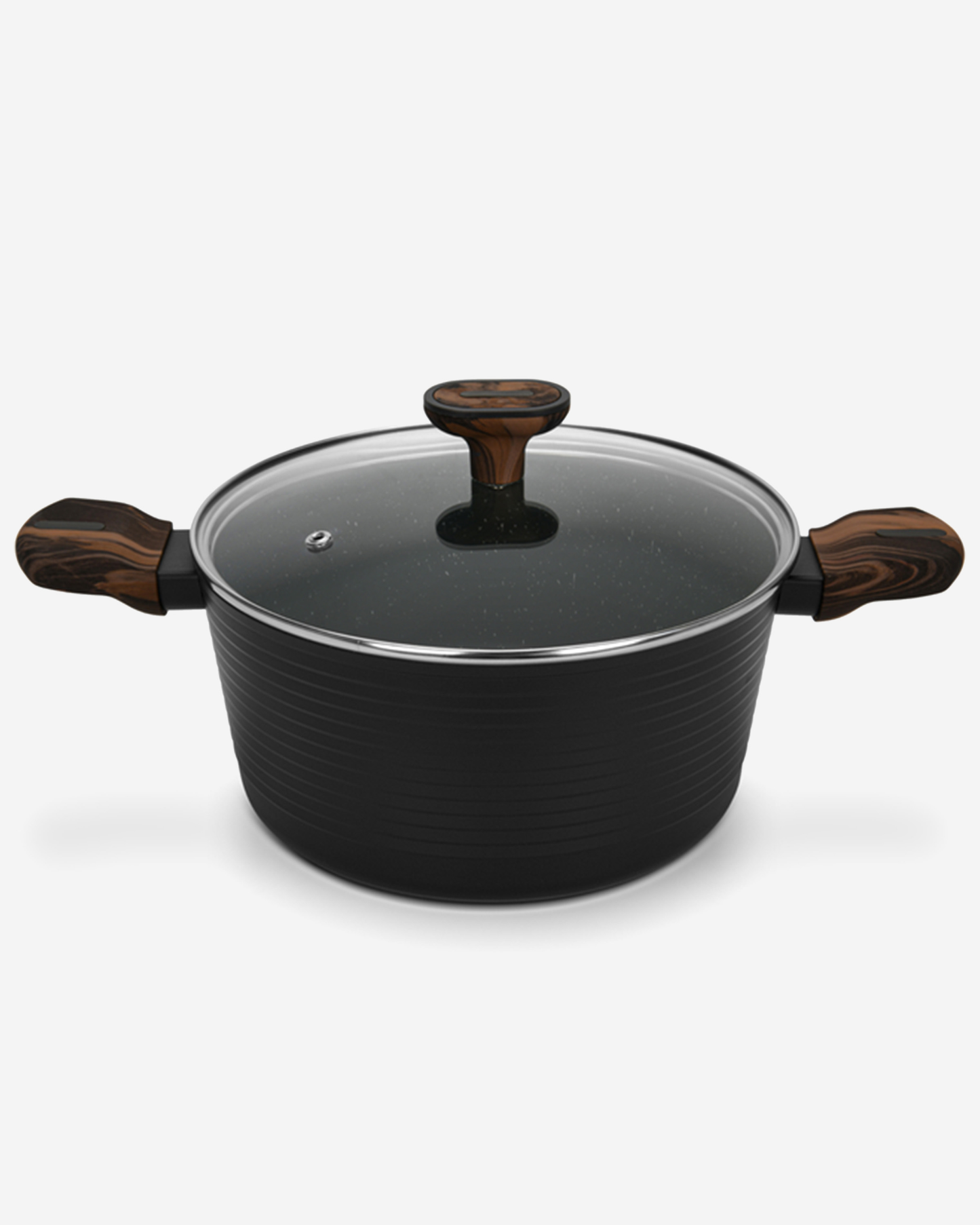 Fissman Non Stick Aluminium Stockpot Cuisine 24×12cm / 4.6L with Glass Lid