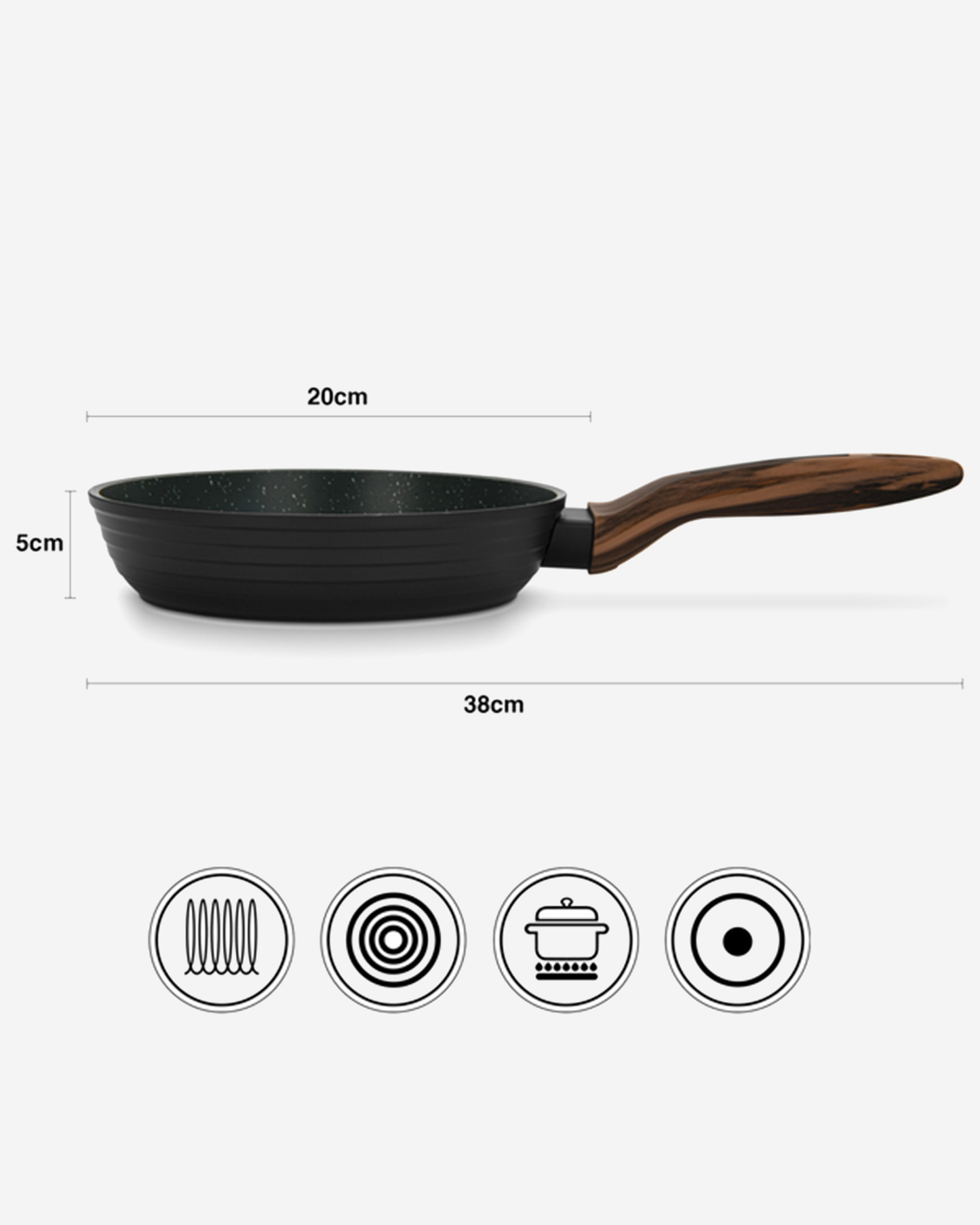 Fissman Non Stick Aluminium Frying Pan Cuisine 20×5cm