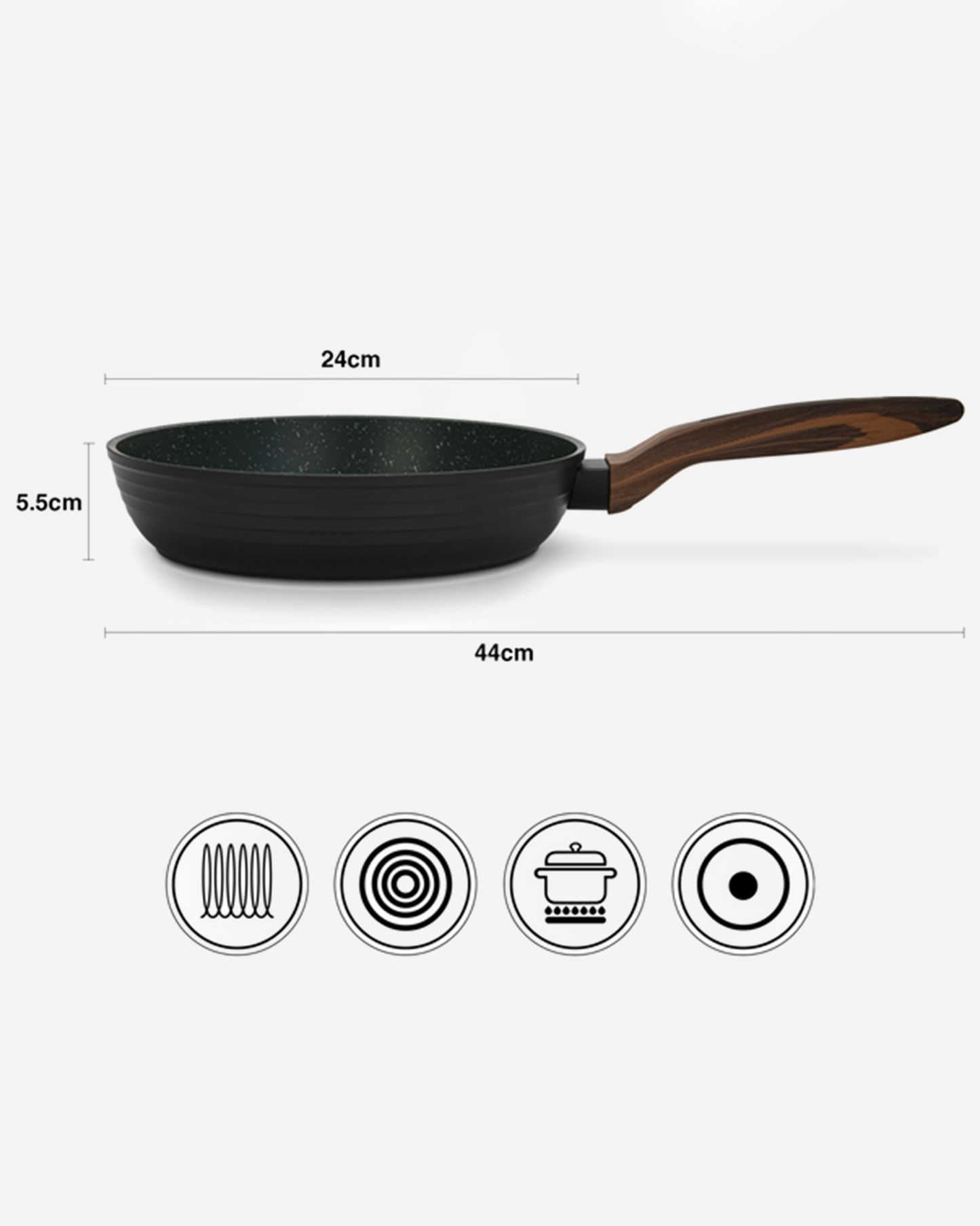 Fissman Non Stick Aluminium Frying Pan Cuisine 24×5.5cm