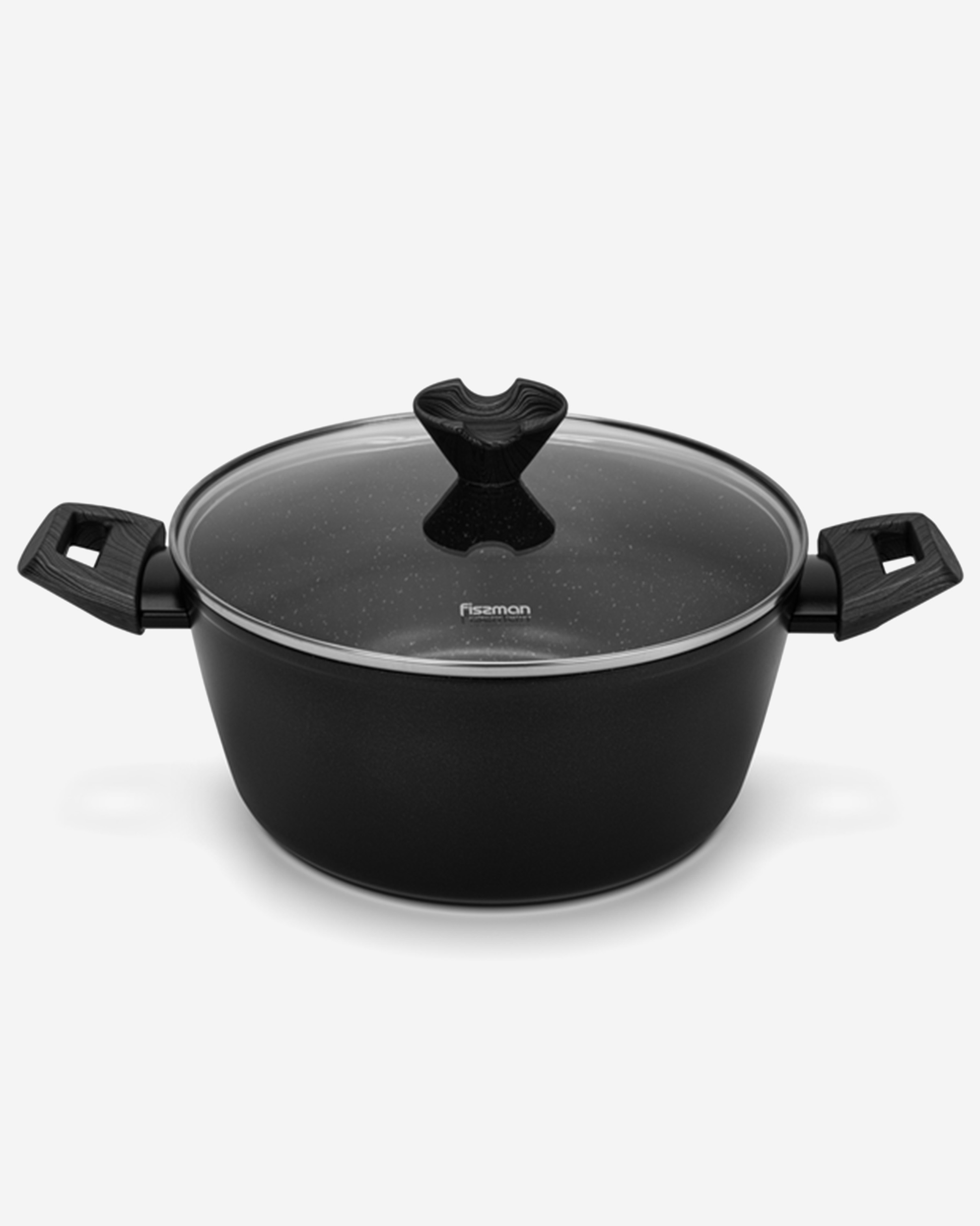 Fissman Stockpot Angela 20x9.5cm/2.5 Ltr With Glass Lid (Aluminium With Non-Stick Coating)