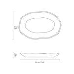 طبق بيضاوي من الفخار الحيوي، 30×20 سم، سماء ليلية، صنع في البرازيل