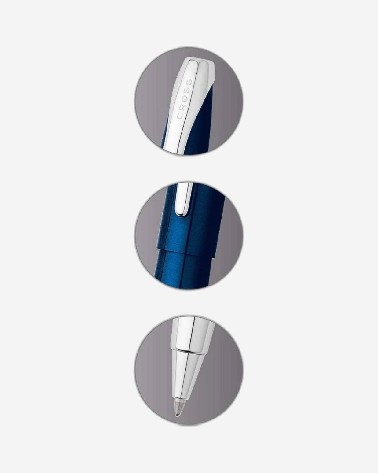 قلم حبر جاف Cross ATX® ذو طلاء أزرق شفاف - 885-37