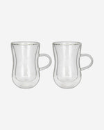 أكواب فيسمان مزدوجة الجدار من قطعتين، سعة 150 مل، مصنوعة من زجاج البورسليكات