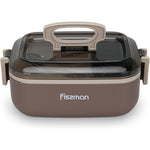 Fissman Single Deck Lunch Box 1000mL with Sauce Cup, Spoon and Fork Compartment