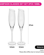 طقم أكواب شمبانيا من فيسمان، قطعتين، سعة 190 مل