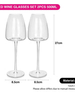 طقم كأس نبيذ أحمر من فيسمان، قطعتين، سعة 500 مل