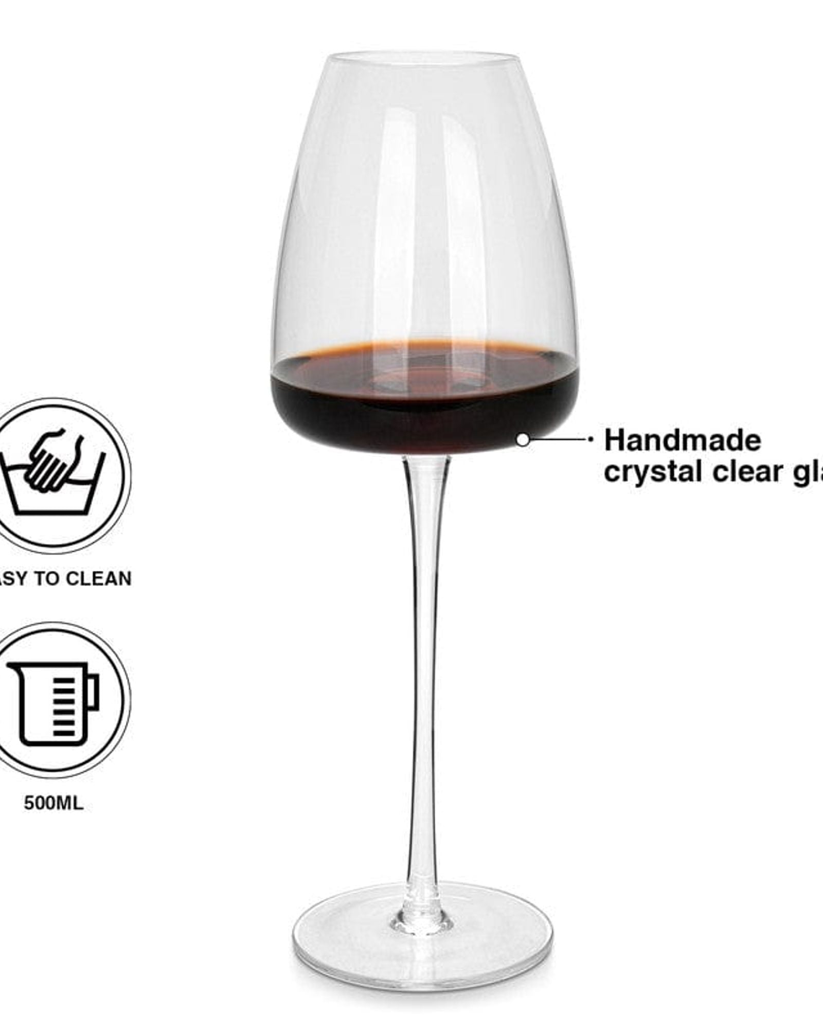 طقم كأس نبيذ أحمر من فيسمان، قطعتين، سعة 500 مل