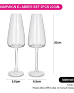 طقم كأس شمبانيا فيسمان، قطعتين، سعة 230 مل