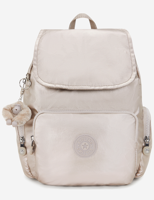 حقيبة ظهر صغيرة KIPLING City Zip S Metallic Glow I5634-48I