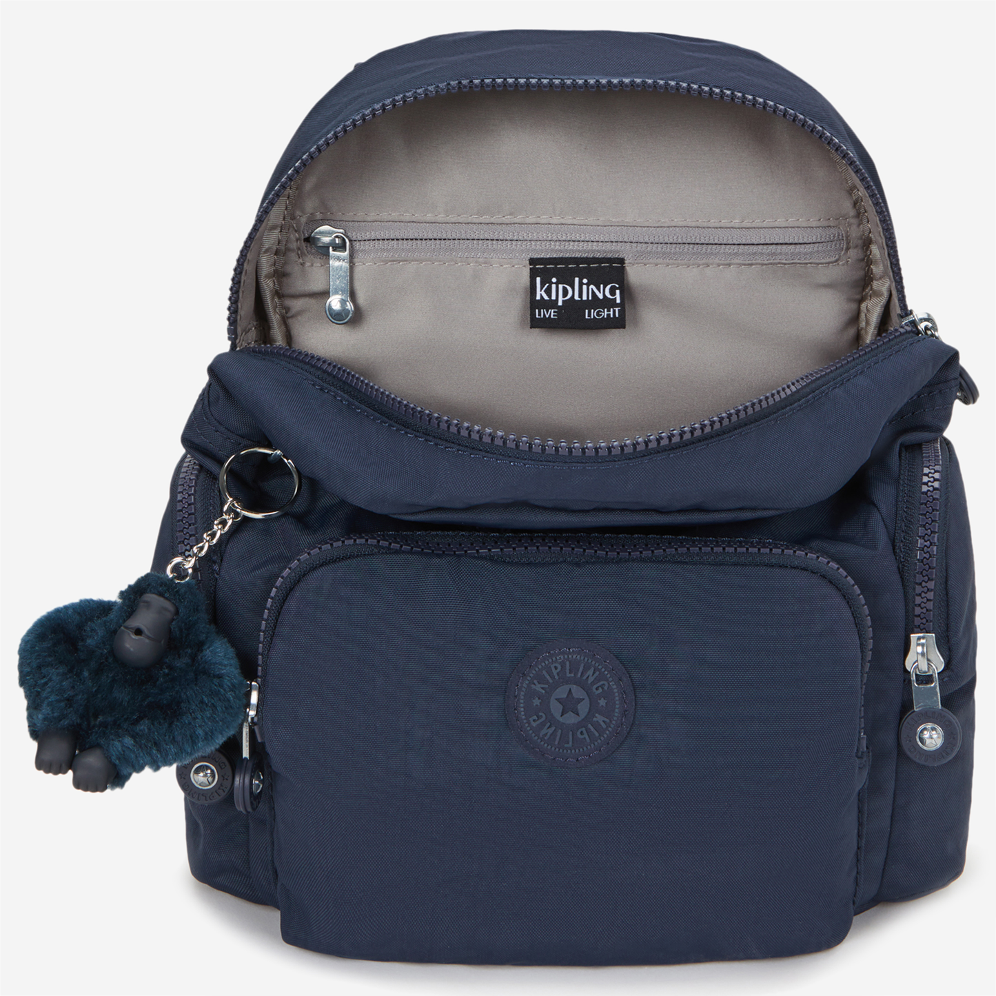 KIPLING City Zip Mini Blue Bleu 2 Mini Backpack with Adjustable Straps I6046-96V