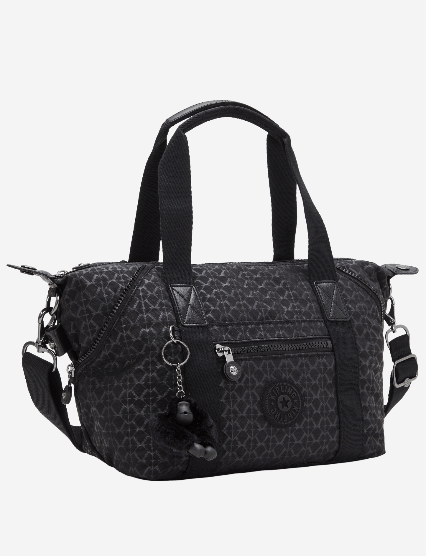 KIPLING Art Mini Signature Emb حقيبة يد صغيرة (مع حزام كتف قابل للإزالة) 15410-K59