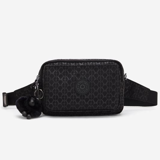 KIPLING Abanu Multi Signature Emb Small crossbody convertible to waistbag (with removable shoulderstrap) I3492-K59