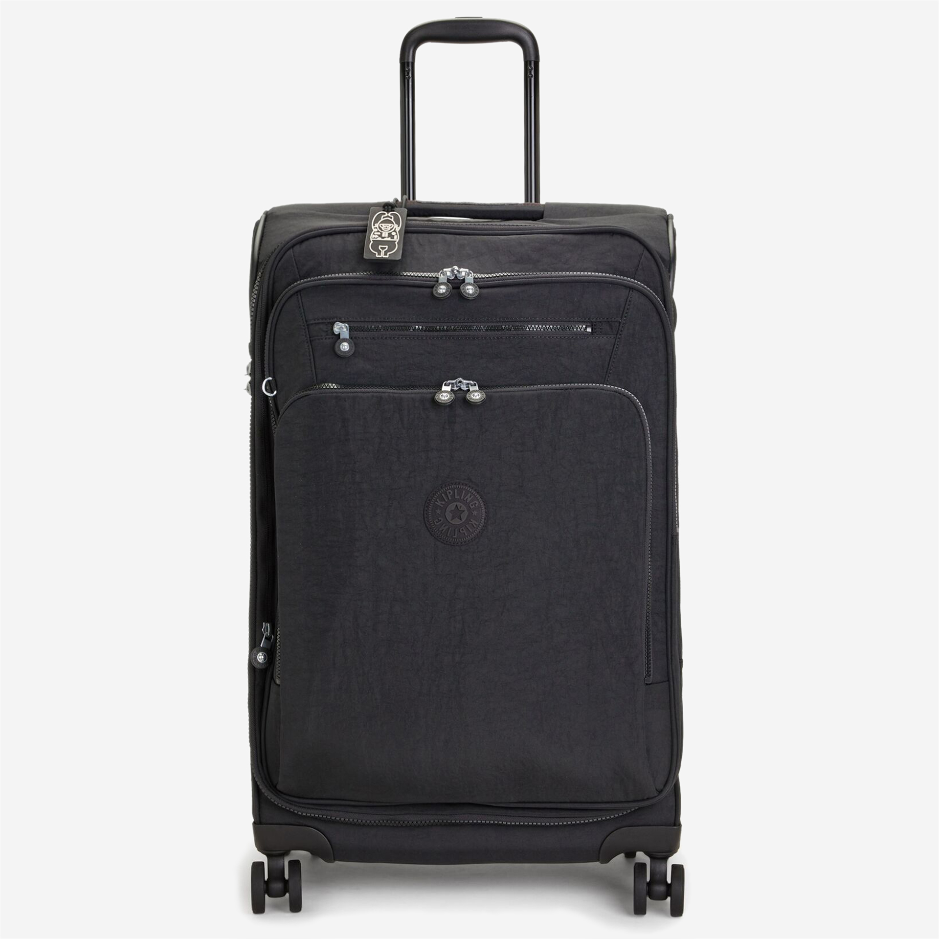 KIPLING New Youri Spin M Black Noir Medium expandable wheeled luggage I7706-P39