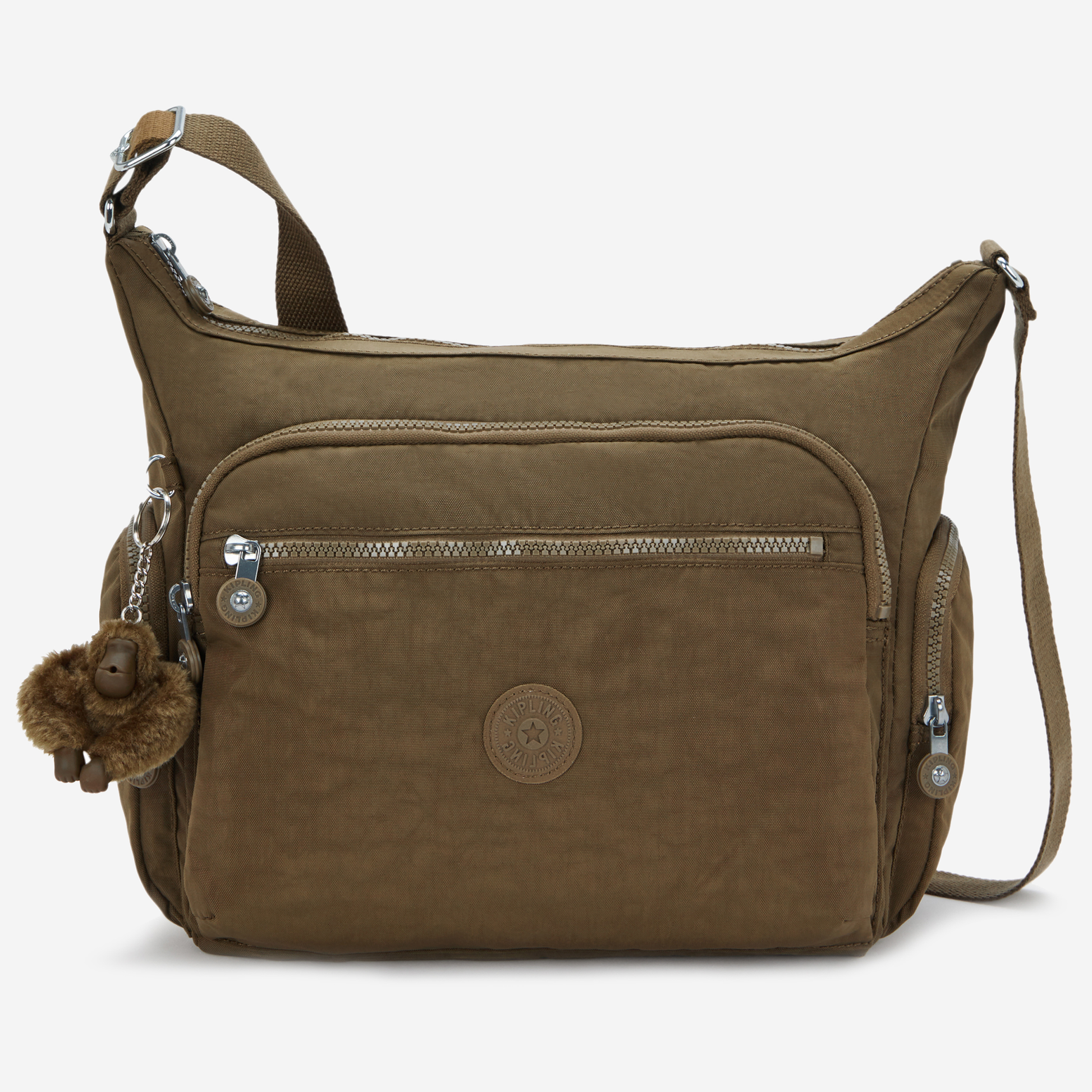 KIPLING Gabbie Smooth Khaki Large crossbody 15255-1NA
