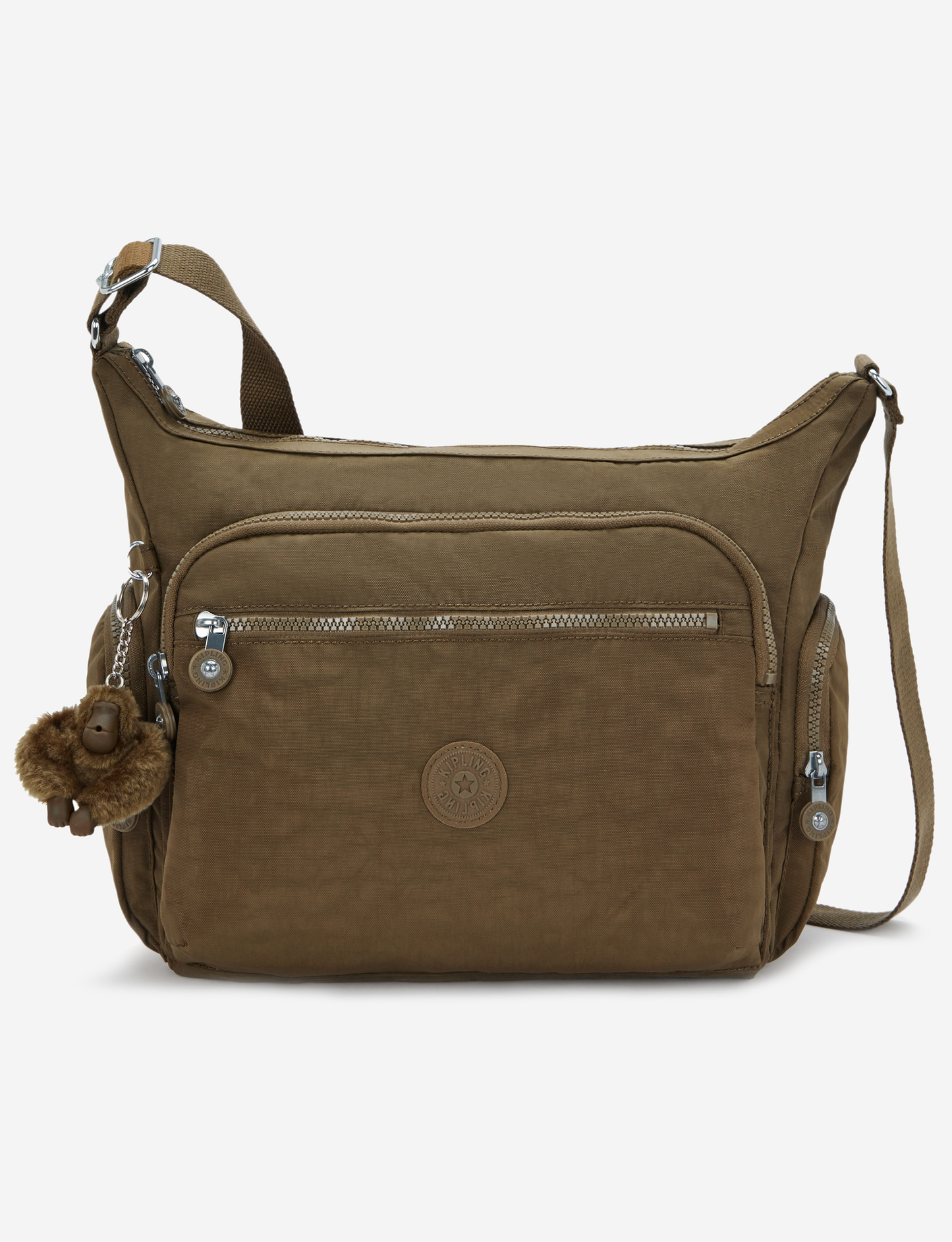 KIPLING Gabbie Smooth Khaki Large crossbody 15255-1NA