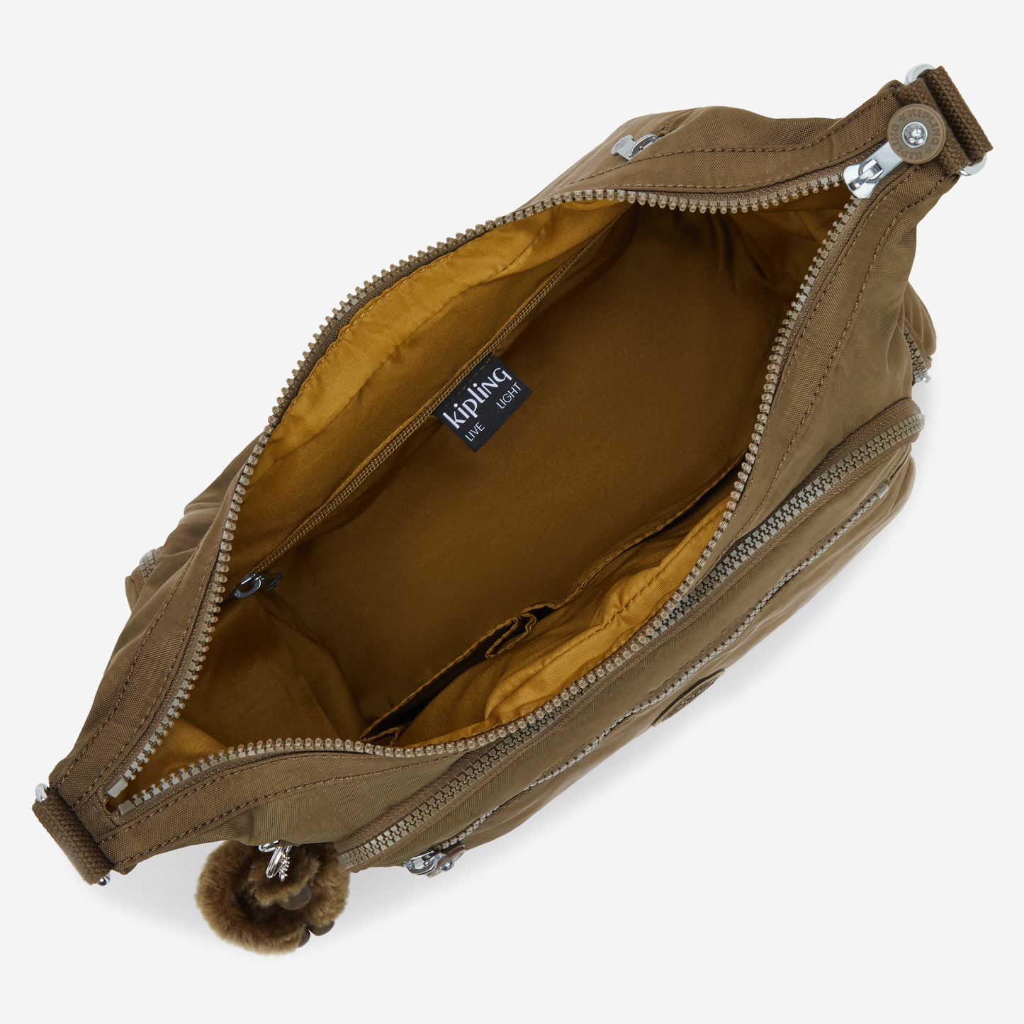 KIPLING Gabbie Smooth Khaki Large crossbody 15255-1NA