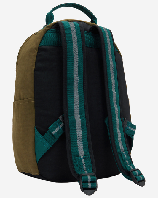 Kipling  Seoul S Black Khaki Bl Small Backpack (with Tablet Compartment) I4345-5FY