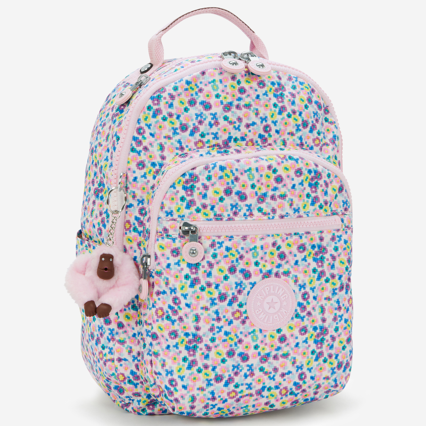 KIPLING Seoul S Digi Flower Prt Small backpack (with tablet compartment) I5357-7ER