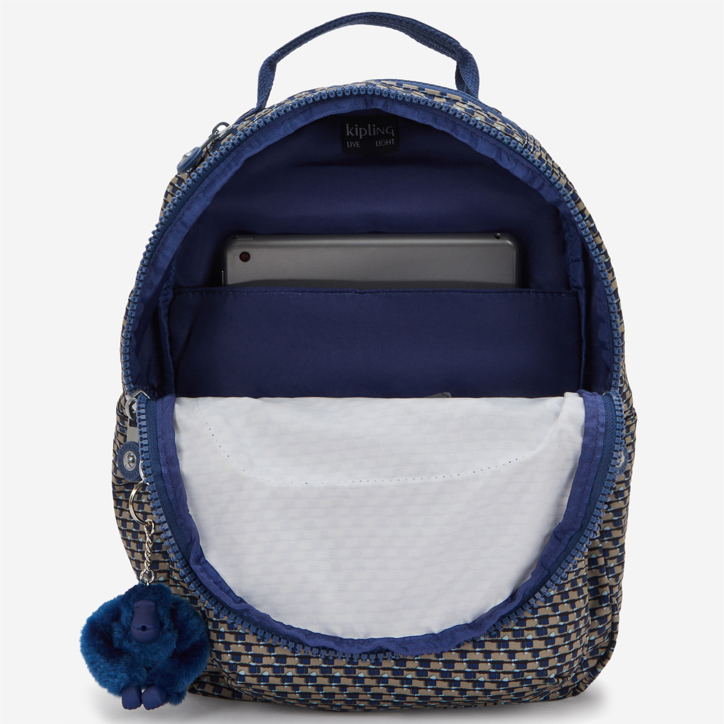 KIPLING Seoul S Blue on Wire Small backpack (with tablet compartment) I5611-9PC