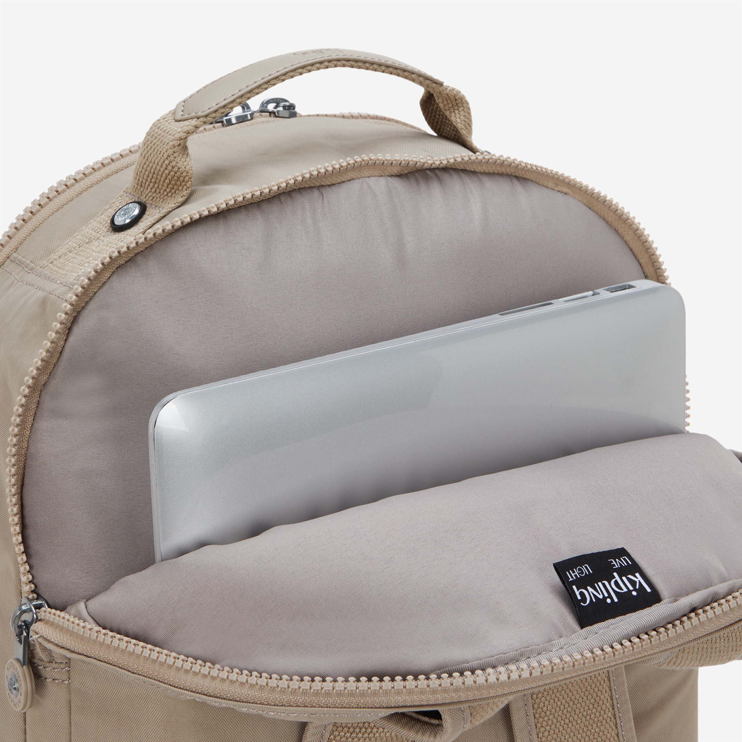 KIPLING Seoul Lap Soft Taupe Large backpack (with laptop compartment) I2969-4PW
