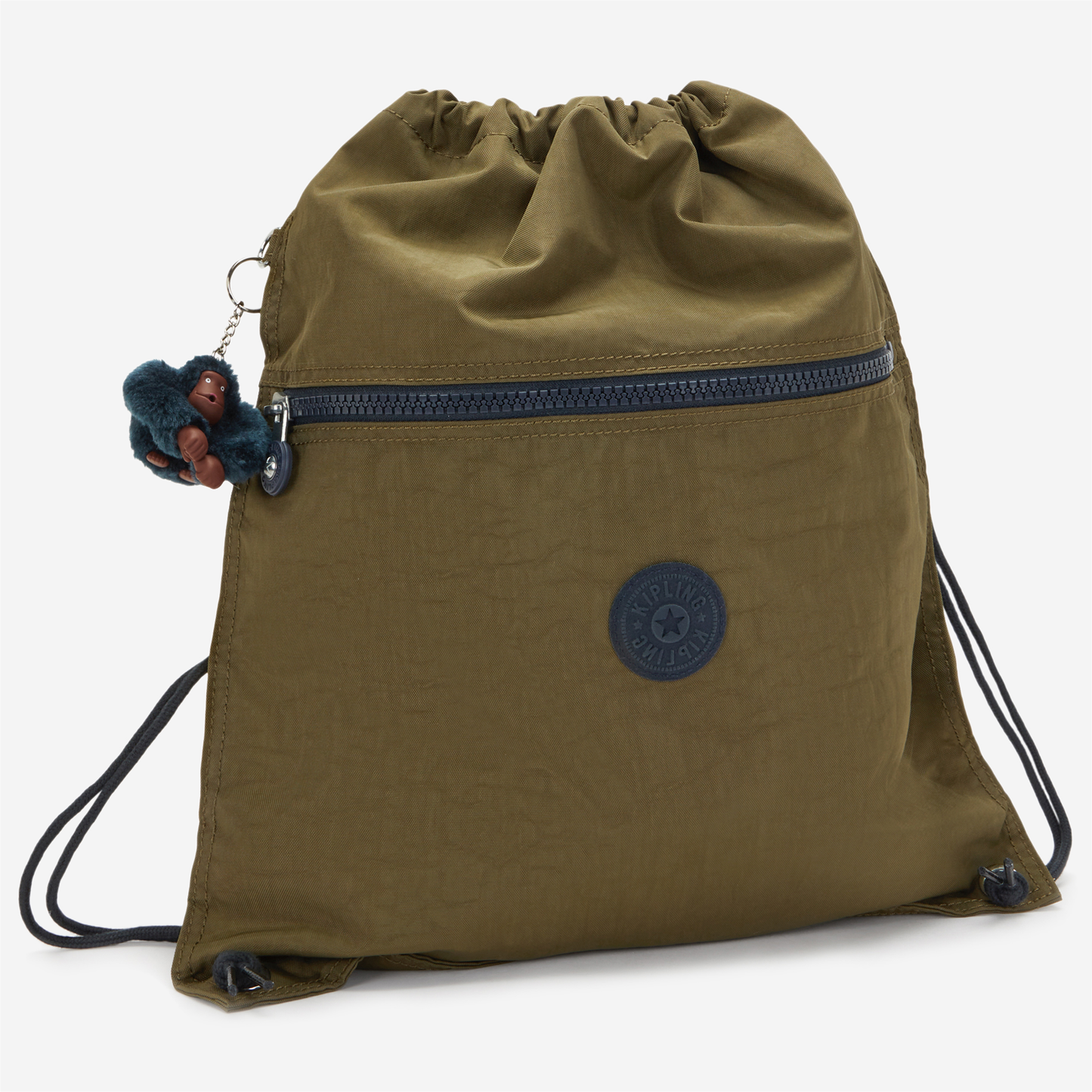 KIPLING Supertaboo Treasure Green Medium backpack (with drawstring) 09487-1HW