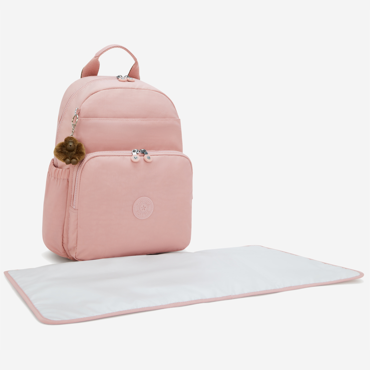 KIPLING Maisie Memory Pink Medium baby backpack (with changing mat) I3339-0PN