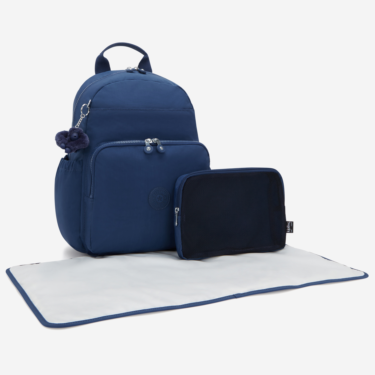 KIPLING Maisie Casual Blue Medium baby backpack (with changing mat) I3339-5PZ