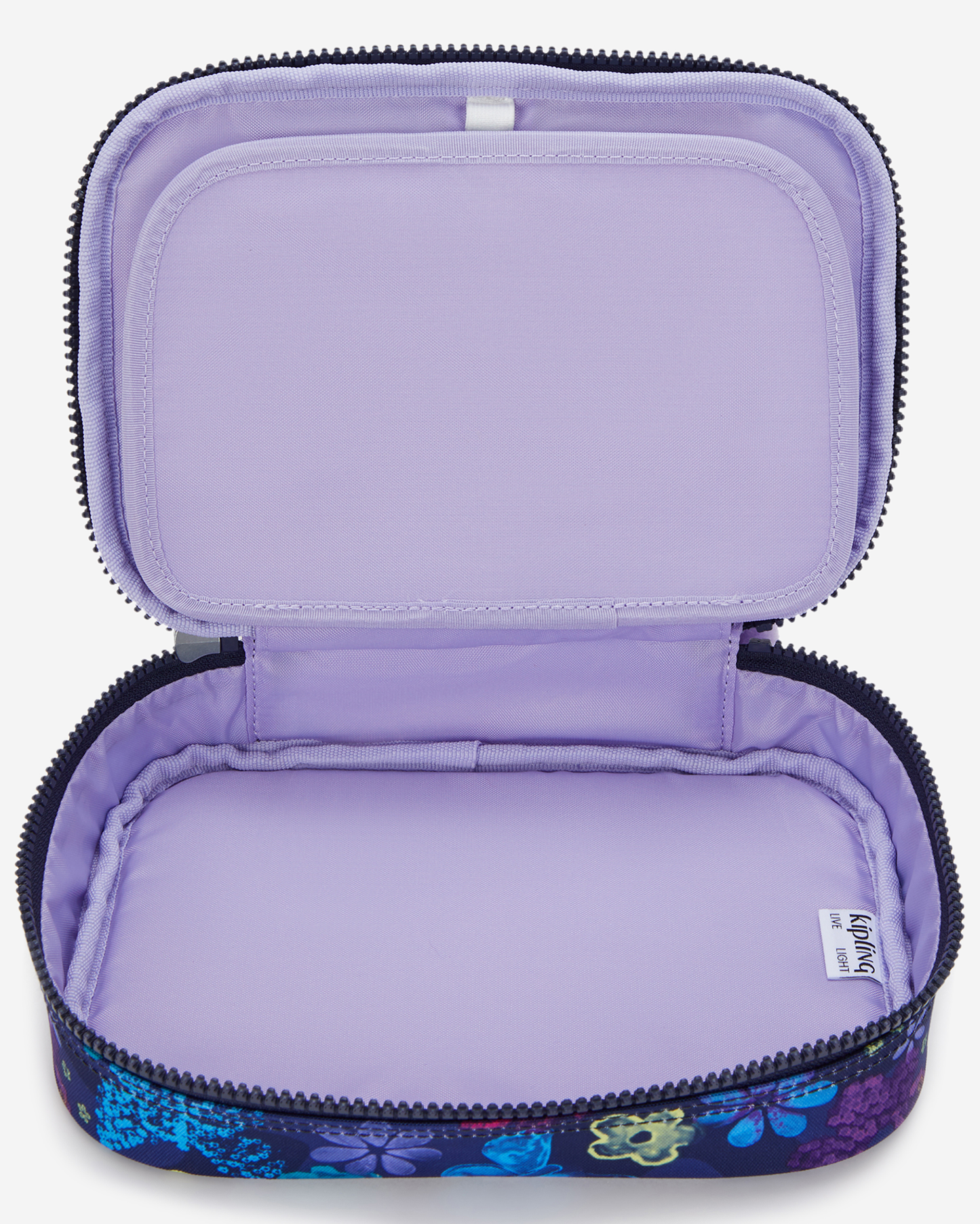 Kipling  100 Pens Dark Flwr Stamp Large Pencase I6002-4FM