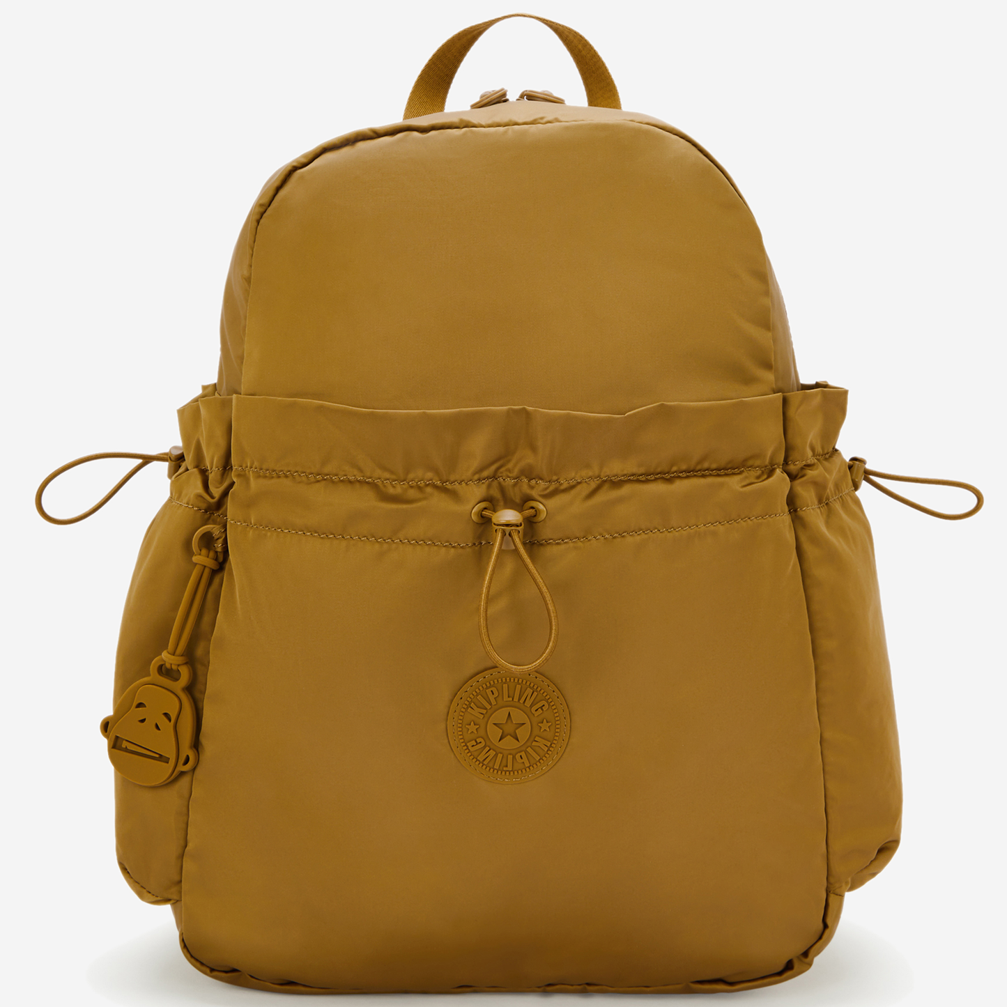 KIPLING Amita Goldish Brown Medium Backpack with Drawstring Pocket I8172-2TE