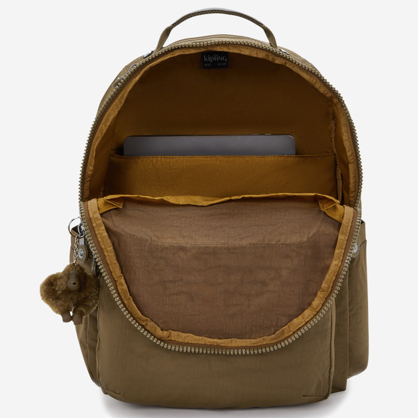 KIPLING Seoul Smooth Khaki Large backpack I5210-1NA