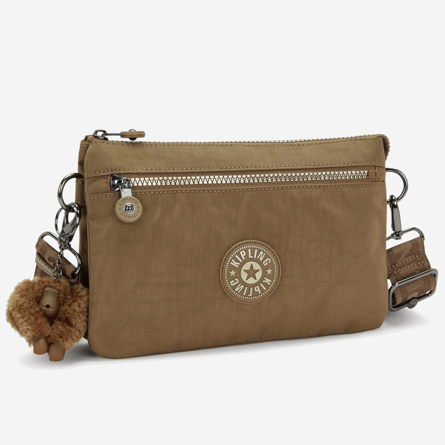 KIPLING Riri Zip Glorious Khaki Small crossbody (with removable shoulderstrap) I4745-1MR