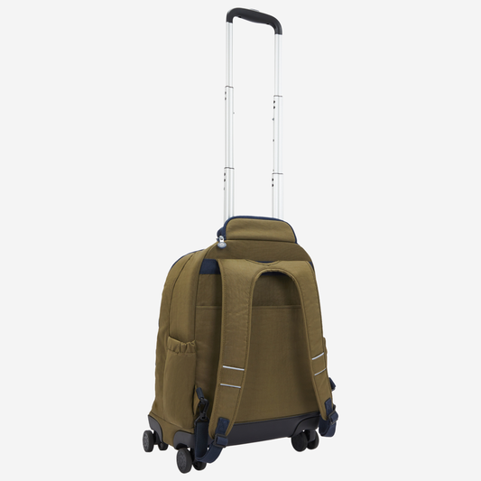 KIPLING New Zea Treasure Green Large wheeled backpack (with laptop compartment) I5246-1HW