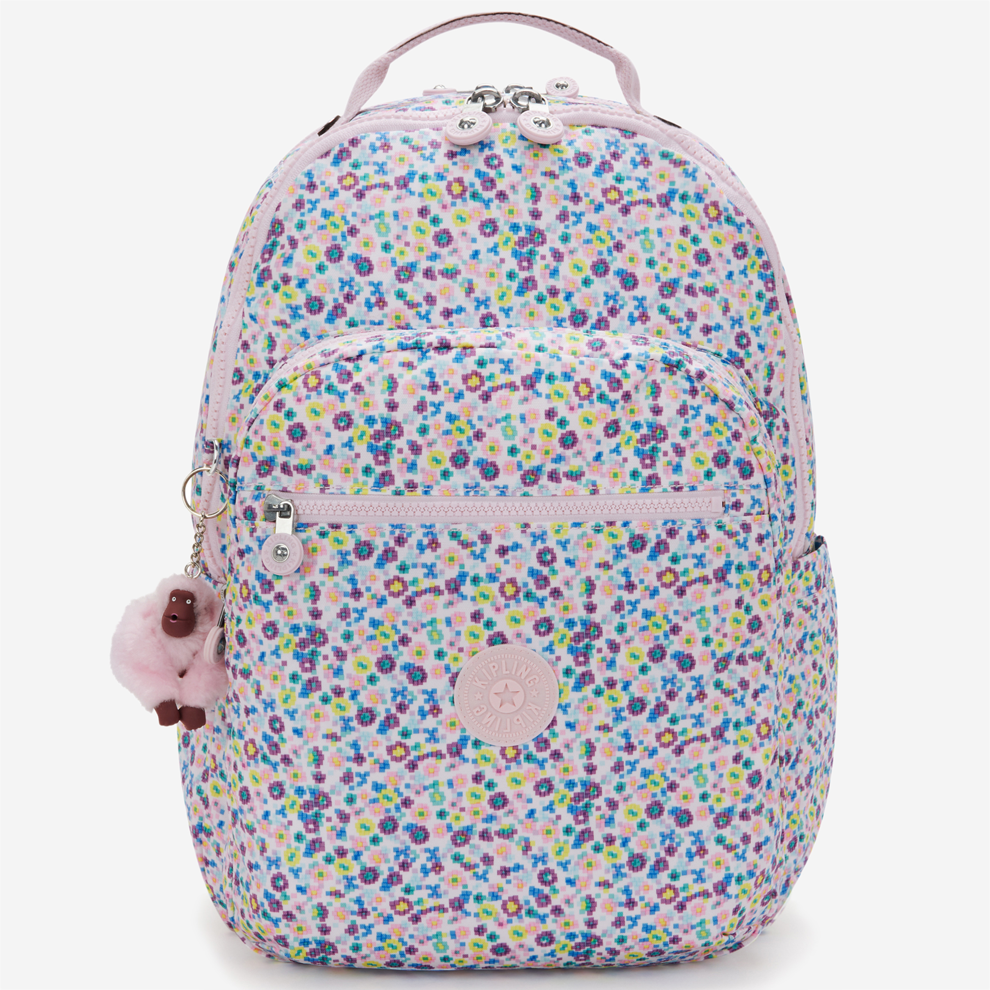 KIPLING Seoul Lap Digi Flower Prt Large backpack (with laptop compartment) I5816-7ER