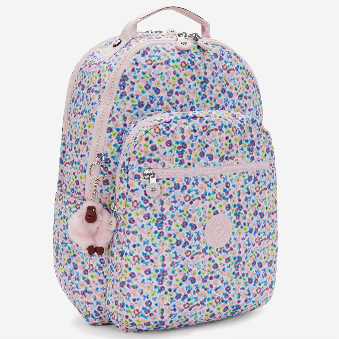 KIPLING Seoul Lap Digi Flower Prt Large backpack (with laptop compartment) I5816-7ER