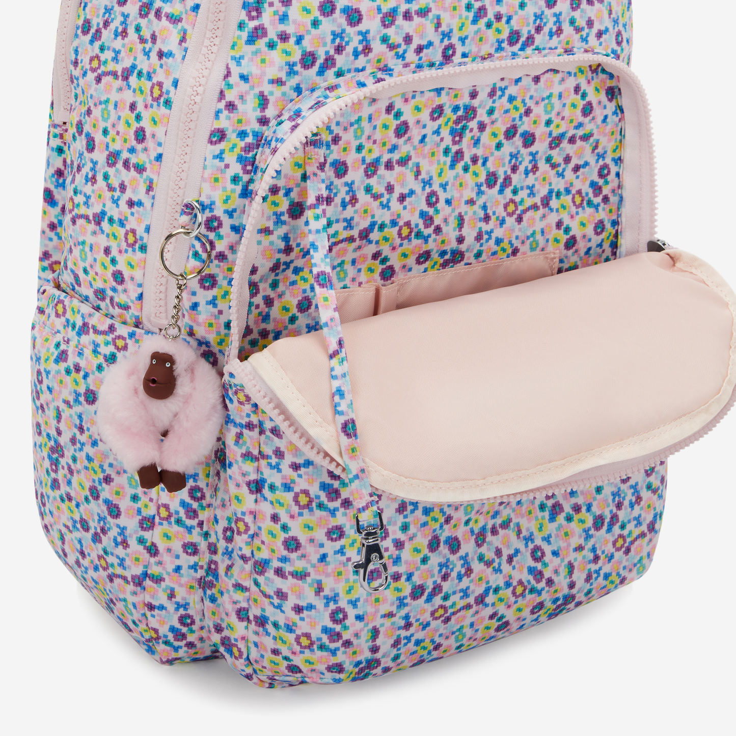 KIPLING Seoul Lap Digi Flower Prt Large backpack (with laptop compartment) I5816-7ER