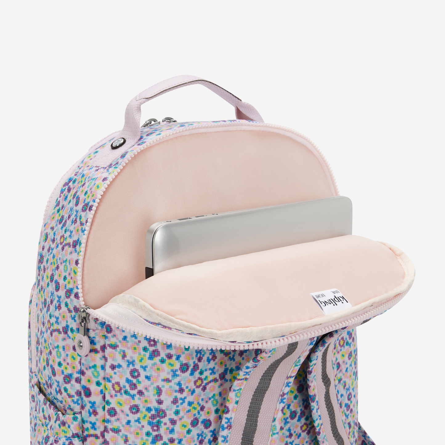 KIPLING Seoul Lap Digi Flower Prt Large backpack (with laptop compartment) I5816-7ER