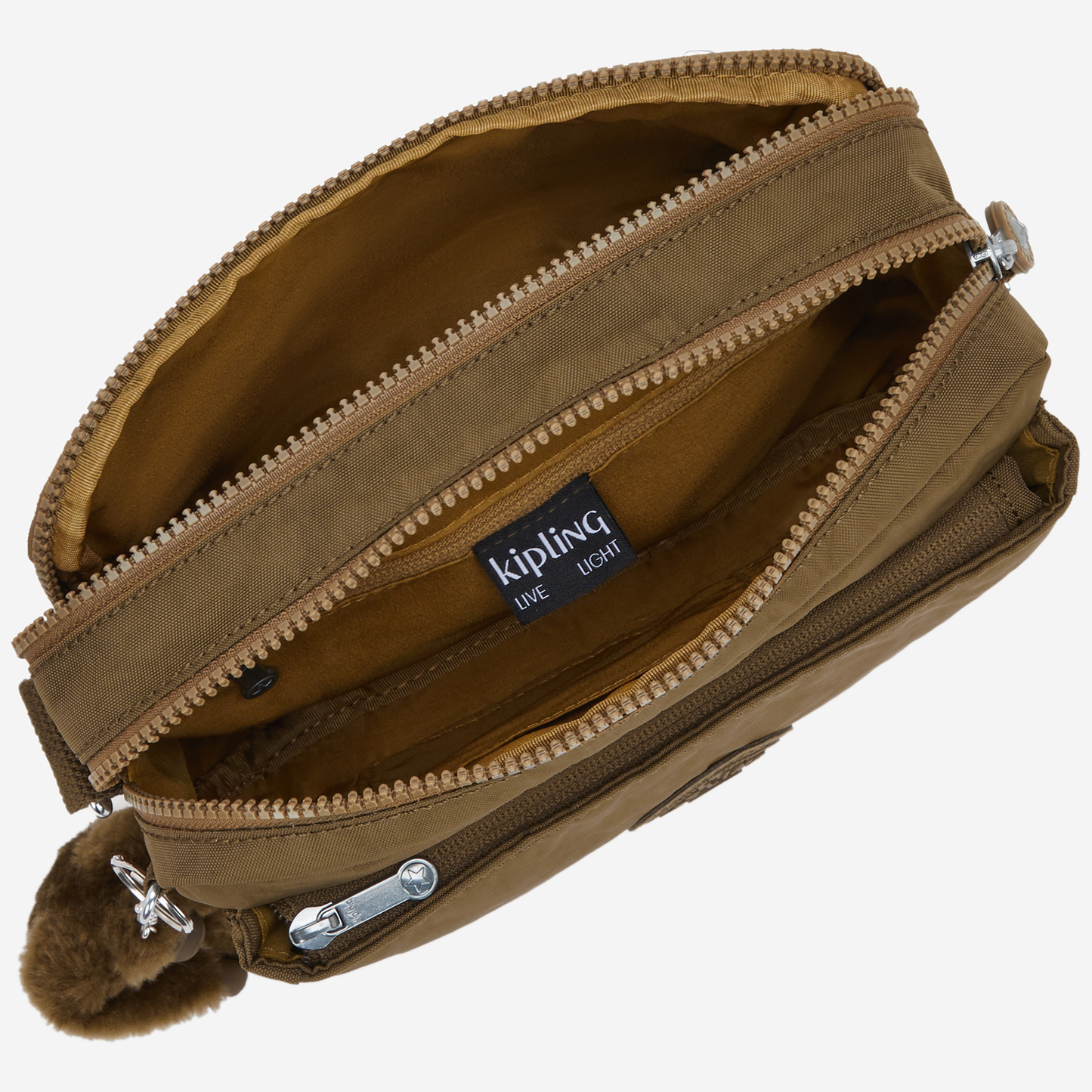 KIPLING Abanu M Smooth Khaki Medium crossbody I7076-1NA