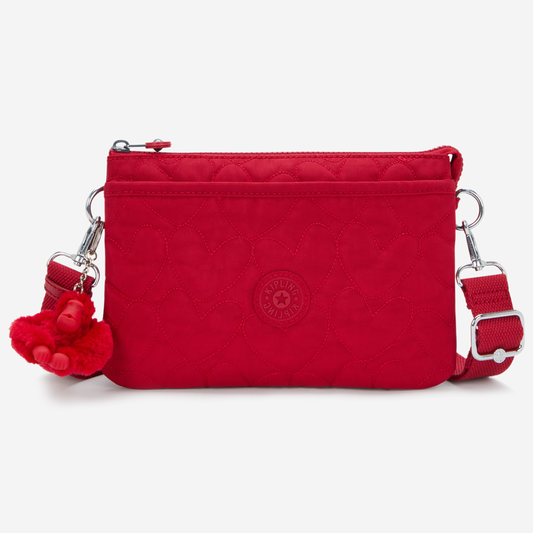 KIPLING Riri Many Hearts Red Small crossbody (with removable shoulderstrap) I5358-1HU