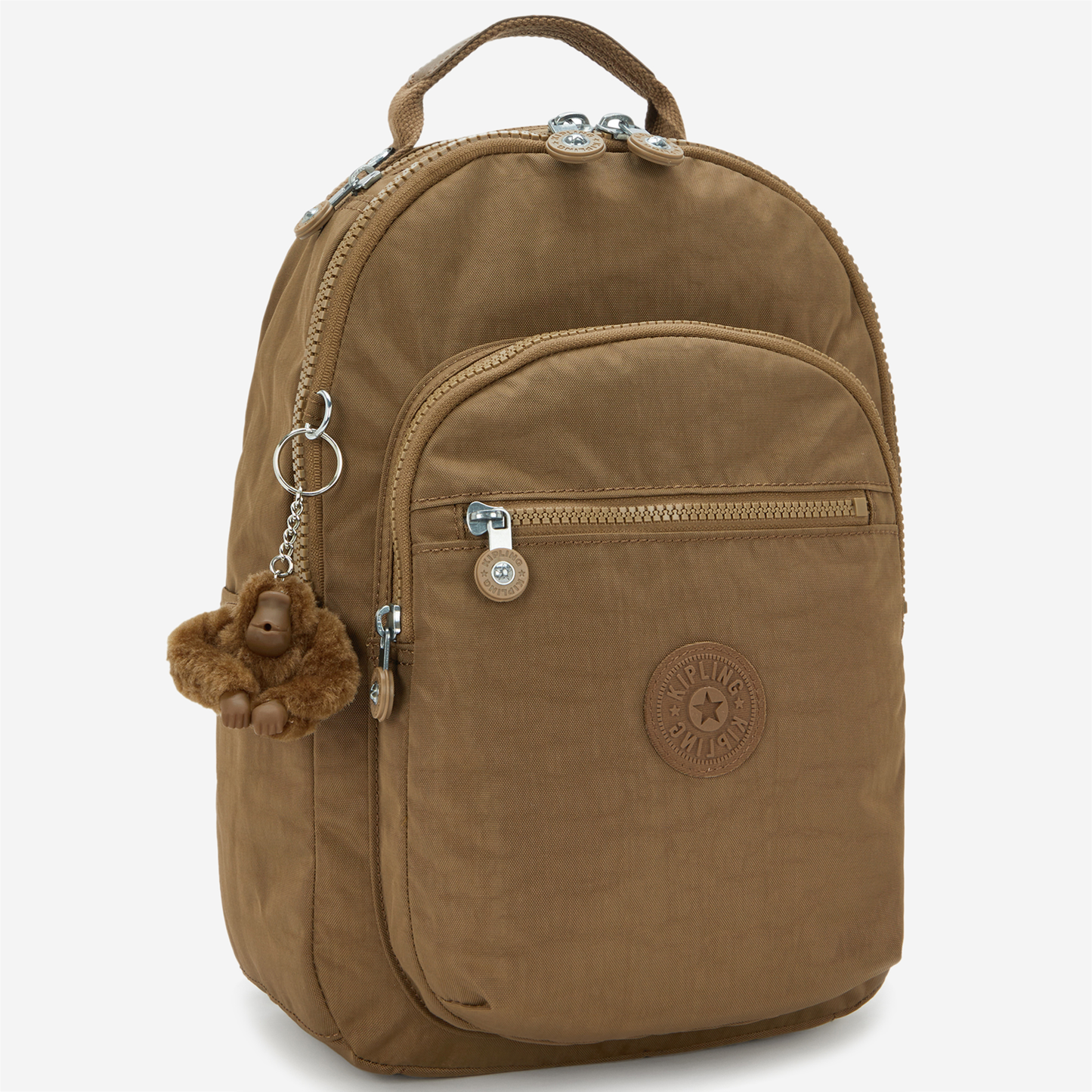 KIPLING Seoul S Smooth Khaki Small backpack (with tablet compartment) I4082-1NA