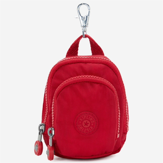 KIPLING Mini Seoul Ruby Red Small Purse with Keychain I5501-1NW