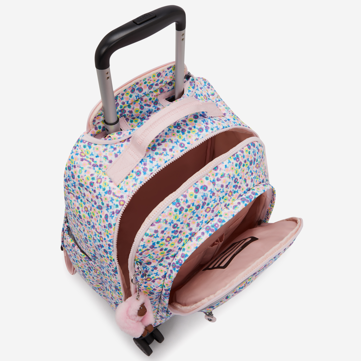 KIPLING New Zea Digi Flower Prt Large wheeled backpack (with laptop compartment) I4674-7ER